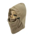Khaki warm fleece balaclava windproof winter hood mask for outdoor cycling activities - One Size / Khaki