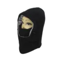 Winter outdoor windproof fleece balaclava hood face mask for cycling and warmth - One Size (55-60cm) / Black