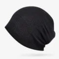 Gorro de punto calado negro transpirable para ocio al aire libre en verano y sol - Sealed Top Style / Negro