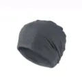 Thin breathable dark grey modal cotton slouched beanie hat for men and women - One Size / Dark Heather Gray