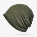 Army green mesh breathable summer beanie hat for outdoor leisure and sun protection - Army Green