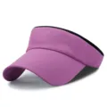 Visiera parasole viola premium con bordo nero per sport all'aperto e uso durante i viaggi - 55-59cm (Regolabile) / Stile Semplice / Viola chiaro