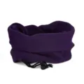 Soft purple fleece neck gaiter with adjustable drawstring for winter outdoor warmth - Adjustable / Purple