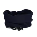 Soft and warm dark navy blue winter outdoor fleece neck gaiter with adjustable drawstring - Adjustable / Navy Blue