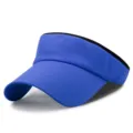 Visiera parasole sportiva blu acceso per corsa e tennis, tessuto tecnico traspirante. - 55-59cm (Regolabile) / Stile Semplice / blu colorato