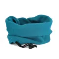 Soft teal fleece neck warmer gaiter with adjustable drawstring for winter warmth - Adjustable / Lake Blue