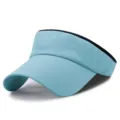 Visiera parasole azzurra traspirante con parte superiore aperta per sport all'aperto - 55-59cm (Regolabile) / Stile Semplice / Azzurro