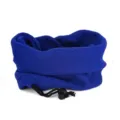 Soft royal blue fleece neck warmer gaiter with adjustable drawstring for winter warmth - Adjustable / Sapphire Blue