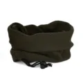 Dark green thermal fleece neck warmer with adjustable drawstring for outdoor winter use - Adjustable / Army Green