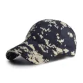 Unisex blue digital camouflage baseball cap for outdoor sports and sun protection - One Size Adjustable 55-60cm / Black