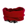 Vibrant red winter fleece neck warmer gaiter with adjustable drawstring toggle for outdoor warmth - Adjustable / Red