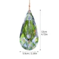 Klarer K9 Kristall Tropfen Sonnenfaenger Prisma Anhaenger Fensterschmuck 12cm Deko - Transparenter Longan-Stil / 120x55mm