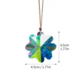 Detail of iridescent flower-shaped crystal suncatcher measuring 4.5cm or 1.77 inches - 45x45mm Flower Style