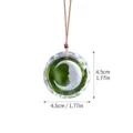 Vue détaillée d'un prisme attrape-soleil en cristal K9 de 4,5 cm avec gravure de lune - Visage de Lune (Rond) / 4.50cm / Transparent