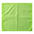 Pañuelo verde brillante con lunares blancos y borde decorativo para hip-hop y danza - 55cmx55cm / Verde Fluorescente