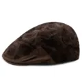 Berretto estivo da donna in marrone scuro con elegante ricamo floreale in pizzo - Regolabile 55-58cm / Stile a Cerchio Rotondo / Regolazione Posteriore a Pressione / Caffè