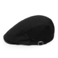 Berretto leggero in pizzo nero per donna con fibbia in metallo regolabile laterale - Regolabile 55-58cm / Stile Ramo / Regolazione Fibbia Laterale / Nero