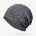 Gorro beanie gris transpirable de punto gofrado para actividades casuales de verano - Sealed Top Style / Gris oscuro