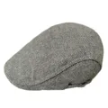 Berretto classico grigio a spina di pesce per uomo e donna, cappello vintage inglese - Caffè e Bianco Sporco (Regolabile su Entrambi i Lati)