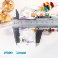 30mm facettierter K9 Kristallkugel Anhänger mit Messschieber für DIY Lampen Deko - Klare Kugel (Stil 5)