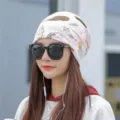 Fashionable pink beanie for women featuring colorful feather prints for outdoor wear - One Size (High Elasticity) / Feather Style / Pink