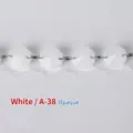 Opake weiße achteckige Kristallperlen für DIY-Beleuchtung oder Vorhänge Modell A-38 - Undurchsichtig / 14mm (A-38) / Weiß