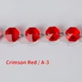 Facettierte oktogonale rote Kristallperlen für DIY-Vorhänge, Lampen und Deko-Accessoires - 14mm (A-3) / Rot