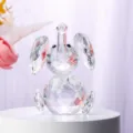 Exquisite faceted crystal elephant figurine for elegant home decor and holiday gifting - Faceted Elephant / Clear
