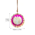 Vista dettagliata del parasole in cristallo K9 da 4,5 cm con ciondolo a sole - 45mm