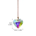 K9 crystal heart suncatcher prism pendant for window hanging, clear faceted light catcher. - 1 Piece / Colorful Heart (approx. 30*30mm)