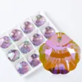 Detailopname van Aurora AB schelp kristallen hangers voor handgemaakte DIY-sieraden - Set van 12 / Lavendel