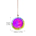 Dimensioni del ciondolo acchiappasole arcobaleno in cristallo K9 con faccia luna - Ciondolo Cristallo Viso di Luna Rotondo (circa 45x45mm)