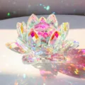 Colorful crystal lotus flower ornament home desk decor feng shui crystal craft gift - Dazzling Lotus / Diameter 6