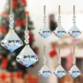 Set of faceted crystal Christmas tree ornaments featuring golden strings and beads decoration - Cone / 30# / Clear