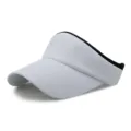Cappello a visiera bianca regolabile per sport all'aperto escursioni e viaggi - 55-59cm (Regolabile) / Stile Semplice / Bianco