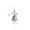 Atrapasol de ángel de cristal dimensiones 7cm altura 3.5cm ancho adorno colgante de vidrio - Forma de ángel / Pequeño 30MM