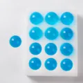 Set mit 13 blauen lichtdurchlässigen Kristallglaskugeln für die stilvolle Heimdekoration - 20mm / Einzelne Kristallkugel / Seeblau