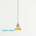 Golden yellow crystal diamond-shaped fan light pull chain with silver ball chain - Gold
