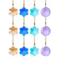 Decorazioni natalizie in cristallo a fiocco di neve e tonde per albero di Natale - Stili Misti Arcobaleno / Set da 12