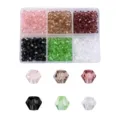 600pcs 4mm faceted bicone glass beads set in 6 colors for DIY jewelry making kits - 600 Pieces Pack / 3# Enigmatic Rose