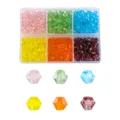 4mm bicone crystal beads DIY kit with 6 colors 600pcs for jewelry making - 600 Pieces Pack / 7# Sweet Macaron