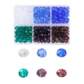 6-compartment box of faceted crystal glass beads for DIY bracelet and jewelry making - 7# Plant