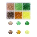 Faceted glass bead set in 6 colors for DIY jewelry making and bracelet accessories - 9# Sunflower