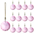 Pink 30mm crystal prism ornaments for Christmas tree and wedding decoration set - Single Piece / Pink
