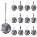 30mm mini round crystal prism ornaments for Christmas tree and wedding decoration set - Single Piece / Grey Black