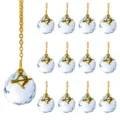 Elegant Christmas crystal ball ornaments set featuring golden bow and arrow charms - 13-Piece Set / Sagittarius Crystal Ball