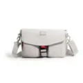 Bolso bandolera funcional techwear para hombre, bolso mensajero impermeable gris claro. - Bolso cruzado / Talla única / Gris claro