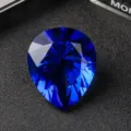 Elegant deep blue teardrop crystal gemstone Heart of the Ocean style craft ornament - 50mm / Dark Blue