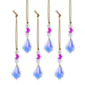 Set aus sechs irisierenden Kristall-Tränenprismen-Anhängern für den Weihnachtsbaum. - Mehrfarbig (6 Stück Stil 5)