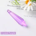 Pointed purple crystal prism pendant bead for DIY lighting and jewelry decor - 38mm / Crystal Purple